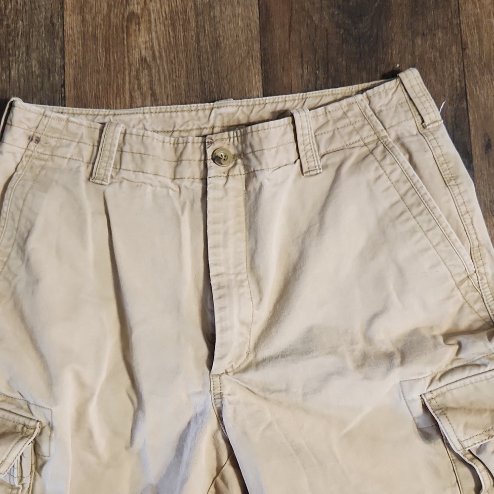 Men's Tan Cargo Shorts - Picture 4 of 9